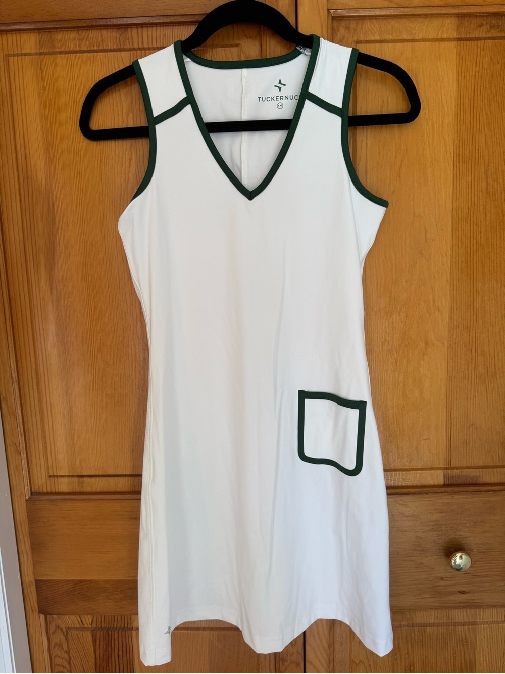 Tuckernuck White Lightweight Compression Lynda V-Neck Tennis Dress